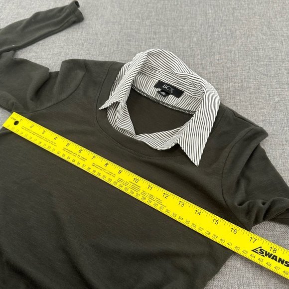 BCX‎ Lightweight Sweater XS Striped Dark Green - Picture 10 of 13